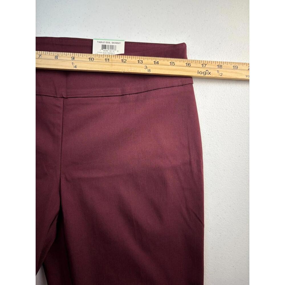 Alfani Women’s Skinny Pants 8P Rich Malbec Pull‑On Tummy‑Control NWT - Picture 5 of 6